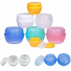 50pcs 5g-30g Plastic Empty Jars White Ctainers Pots Face Cream Lip Balm Gloss Cosmetic Makeup Oil Cases Wholesale a9o1#