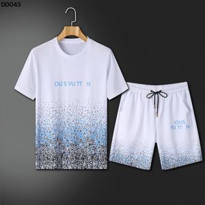 Summer Fashion Men and Womens Shorts Tracksuit Sets Short Sleeve 100% Cotton White T Shirt Shorts Print Male Set Men's Brand Clothing