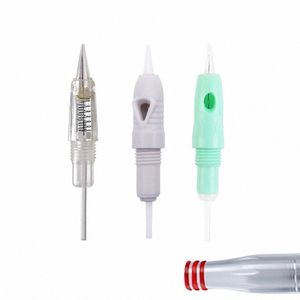 50pcs Sterilized Tattoo Cartridge Needles 8mm Screw For Micreedling Microblading Tattoo Tatu Eyebrow Lip Needles Cartridges 33YB#