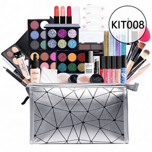 Volle Starter 35 stücke Make-Up Kits Licht Make-up Geschenk Box Lidschatten Lip Gloss Lippenstift Pinsel Augenbraue Ccealer Foundati TSLM1 R3IF #