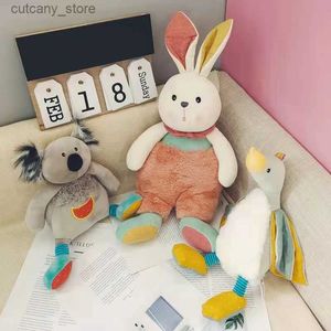 Stuffed Plush Animals 28/40cm Cute Rabbit Plush Toys Kawaii Stuff Amin Goose Dolls Big Bear Hug Pillow PELUCH Gifts Toy For Children Kids Sepy Dolls L240320