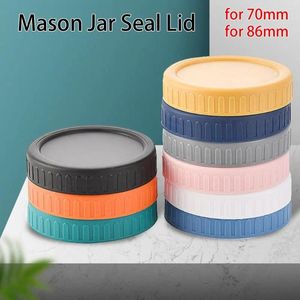 Storage Bottles 6pcs Leak-proof Reusable For Wide Mouth Jar 70mm 86mm Seal Bottle Cover Good Mason Lid