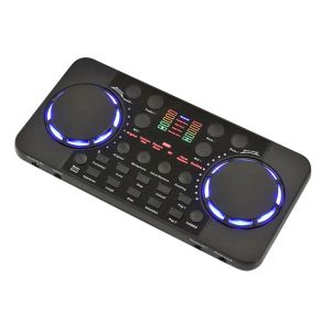 Stand V300 Pro Sound Card 10 Sound Effects Bluetoothcompatible Buller Reduction O Mixers Headset Mic Voice Control för telefon PC