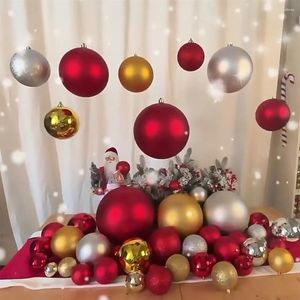 Decorazione per feste 20/25/30 cm Natale lucido glitter MaRed Oro Argento Extra Large Oversize Grande palla di plastica per esterni Ornamento Albero