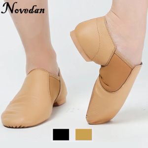 Boots Slip On Jazz Dance Sneakers Dancing Shoes For Ladies Black Tan Leather Dance Shoes Jazz Dance Shoes For Woman Kids