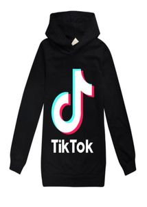 Толстовка Tik Tok для больших мальчиков и девочек, одежда на осень-весну, детский повседневный топ с капюшоном и принтом, детская спортивная одежда70193248343408