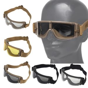 Eyewears Tactical Military Glasses Windproect Airsoft Paintball Goggles Anti Fog Goggles Passar Tactical Helmets Outdoor Cycling Glasses
