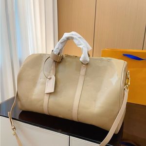 23SS Unisex Luxury Designer Handbag Travel Bag Raw Leather Thick Wear-Resistant Durable Raw Hardware Large Capacity Women's Handba Ffnh