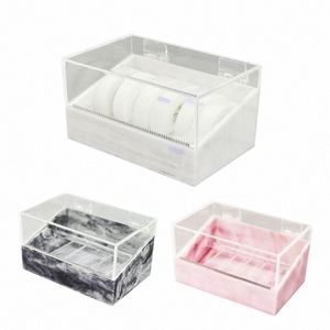 Praktisk akryl Eyel Tape Dispenser 6 Rolls Tape Holder False Eyel Tape Dispenser Multi-Grids Storage Box B6JE#