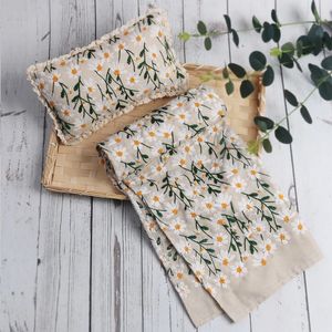 C9GB born Daisy Wrap Cloth Pillow Set Infants Po Shooting Accessories for Baby Girls Boys Pography Props Supplies 240410