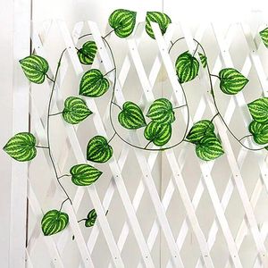 Decorative Flowers 2.45M Long Artificial Ivy Leaves Garland Plants Vine Home Decor Wedding Party Decoration Wholesale