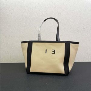 Tote médio compras lona designer verão praia moda all-match viagem senhoras crossbody saco atacado si igiv