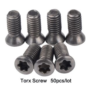 Gereedschapshouder 50pcs/lot M1.8 M2 M2.5 M3 M3.5 M4 M5 M6 Torx Screw for Carbide Turning Inserts Cnc Lathe Tool Accessory Alloy Steel 12.9