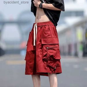 Shorts masculinos verão shorts oversized baggy cinco pontos calças harajuku moda coreana calças de perna larga ins hip hop bottoms homens e mulheres l240320