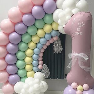 Partydekoration 110 Stück süße Bonbonfarbene Latexballons Nummer 1-9 Baby Kind Alles Gute zum Geburtstag Mädchen Dekorationen Geschenke Spielzeug Luftglobos