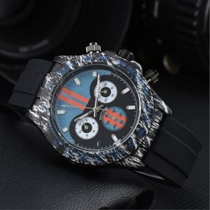 Luxury Designer Watch Montre Endurance Pro Avenger Men's Watches Reloj Rubber Strap Chronograph Wristwatch Rubber Silicone Orologio