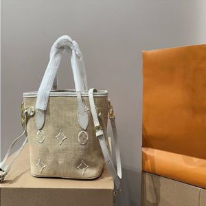 24SS Women's Luxury Designer Resort Series Straw Shopping Bag Women's Handbag Shoulder Bag Crossbody Bag Shopping Bag Makeup QQST