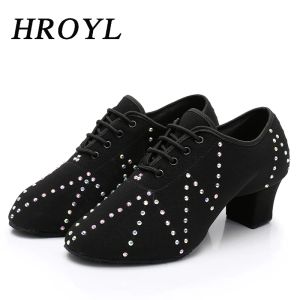 Boots HROYL Latin Dance Shoes for Unisex Men Women Girls Ballroom Modern Tango Jazz Performance Practise shoes Wholesale