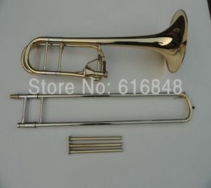 High Quality Tenor Brass Trombone Gold Plated Tapered Trombone Edward 42 B Flat Drawn Tubes Musical Instruments Trombone3907319