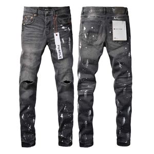 Purple Brand Jeans American High Street Anganited Grey Paint 9039