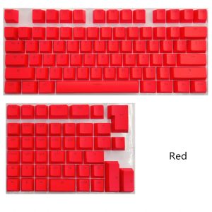 Zubehör 118pcs PBT -Tastaturkaps für 61 64 68 71 82 84 Layout Mini Mechanische Tastatur transparente RGB -Buchstabenschlüsselkappe Graurosa rot Blau