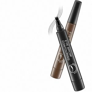 microblading Eyebrow Tattoo Pen Waterproof 4 Fork Tip Lg Lasting Profial Fine Sketch Enhance Stencil Eye Brows Pencil 67pg#