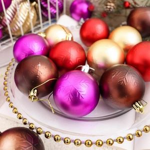Party Decoration 1 Set Durable Christmas Tree Decors Shatterproof Balls Shape Bauble Ornaments