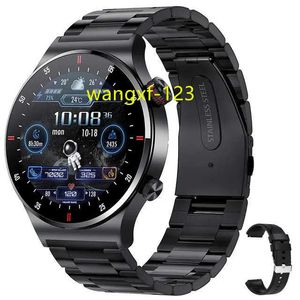 2023 Ny sportspårare bärbara enheter QW33 Smart Watch Men Full Touch Screen Smart Watch BT Call Heart Rison Monitor