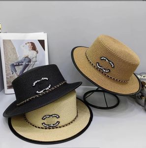 Wide Brim Hats Bucket Straw Hat Designer Caps Letter Chain Of Beach Brim Sunshade Hat For Outings