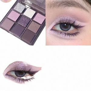 Aurora Purple Eyeshadow Palette Punk Smokey Purple Lace Shimmer Matte Sier Water Highlight Cool Te Eye Shadow Trucco coreano 14Vw #