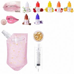 100ml Mudança de cor Kit DIY Lip Gloss Base Mositurizing Lip Gloss Atacado Líquido Batom Lip Tint Matéria Prima Gel m7Nw #