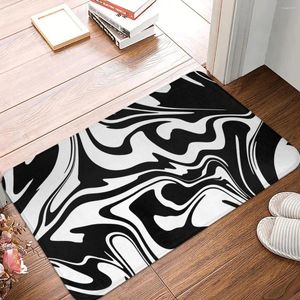 Carpets Swirl Pattern Anti-Slip Doormat Kitchen Mat Black Print Hallway Carpet Welcome Rug Bedroom Decorative