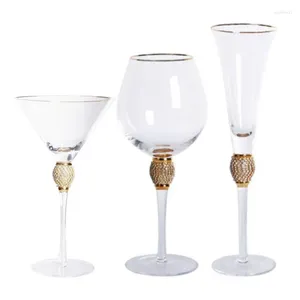 KLUKA WINE KOLEKCJA 200-600 ml Noble Court Luxury Goblet Warkany Gold Diamond Glass Ręcznie robiony koktajl Puchar Szampana