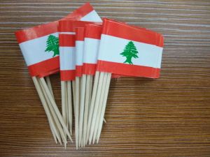 Acessórios 300 pçs bandeira de palito do líbano para escolhas de comida jantar bolo palitos cupcake decoração frutas cocktail varas fontes de festa