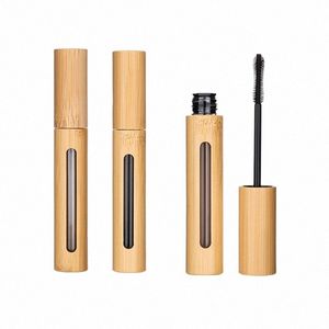 5/10 pezzi High-end 5ML tubo di mascara nero rossetto di bambù tubi per occhi con finestre contenitori cosmetici vuoti bottiglie riutilizzabili f29S #