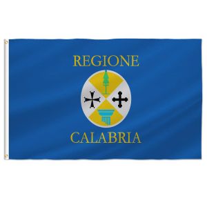 Zubehör PTEROSAUR Italien Kalabrien Flagge, IT Italienisch Italien Region Kalabrien Flaggen für Raumdekoration Innen- und Außendekoration Banner