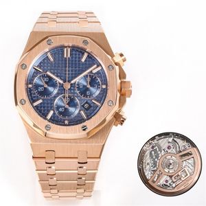 ZF montre DE luxe mens watches 41mm Caliber4401 chronograph mechanical movement steel case luxury watch Wristwatches Relojes 02