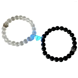 Strand Magnetic Couple Bracelets With Heart Matching Charm Personality Jewelry Accessories Gifts