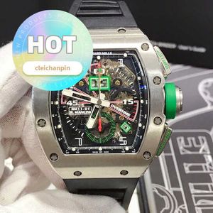 RM Racing Armbanduhr RM11-01 Automatische mechanische Uhr 50 * 42,7 mm Rm11-01 Titanlegierung Grade 5 Titan Spline Screw Vollhohl