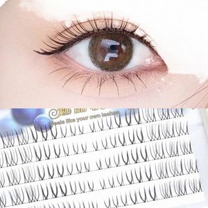 V-typ fem rader False Eyeles Transparent Stalk Eye Tail Liftening Graft Natural Simulati Eyeles Extensi Makeup Tool Q0Hn#