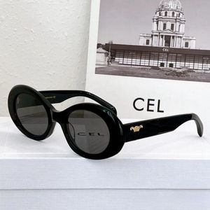 Óculos de sol de designer de moda de luxo CEL 40238 Marca masculina e feminina pequena armação espremida óculos ovais premium UV 400 óculos de sol polarizados