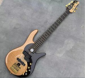 5ストリングバタフライベーススプリットコネクション、YinおよびYang Face Body Alder、Maple Track、Rosewood Fingerboard、EMG Bass Special Pick