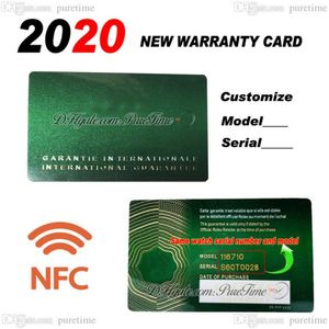 2022 Green No Boxes Custom Made Rollie NFC Garantikort med anti-Forgery Crown and Fluorescerande etikett Gift Samma seriell tagg Super 269H
