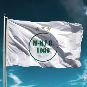 Accessories Three Stars Maccabi Haifa Flag Waterproof Israel Football Club Team Banner Outdoors Decor Garden Decoration Hold Backdrop