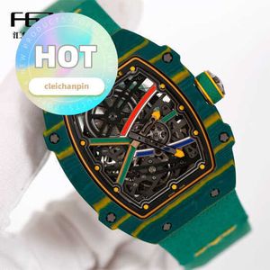 RM Racing Armbanduhr RM67-02 Ntpt Carbon Fiber Quarz Titan Metall Zifferblatt Machinery Weltberühmter Chronograph