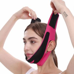 Elastisk ansikte bantning Bandage v Line Face Shaper Women Chin Cheek Lyft upp bältet Ansiktsmassage Rem ansikte Skinvård Skönhetsverktyg J0ot#