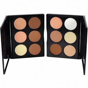 Новый 6 цветов для лица Highlighter Powder Palette Corrector Ccealer Powder Palette Ctouring Highlighter Brzer Makeup Powder O2aY #