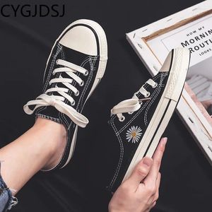 Casual Shoes Canvas Casuales Sneakers for Women 2024 Trenerers Chunky Harajuku Vulcanizar Zapatos Dziewczęce biuro