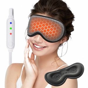 Återanvändbar USB Electric uppvärmda ögon Mask Het Compr Warm Therapy Eye Care Massager Lindra trötta ögon Dry Eyes Sleep Blindtold I1R0#