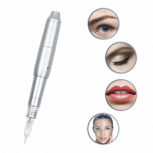 permanent Makeup Machine Tattoo Pen with Needles Tattoo Pen Gun Eyebrow Lip 3D Micro Tatto Gun Set e7w9#